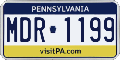 PA license plate MDR1199