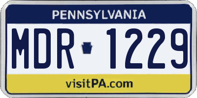 PA license plate MDR1229