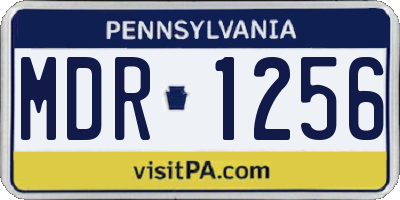 PA license plate MDR1256