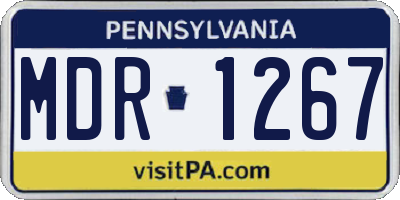 PA license plate MDR1267