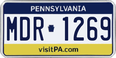 PA license plate MDR1269