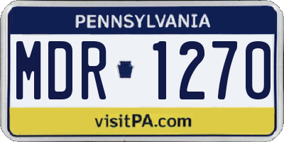 PA license plate MDR1270