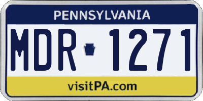 PA license plate MDR1271