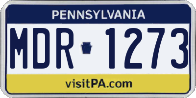 PA license plate MDR1273