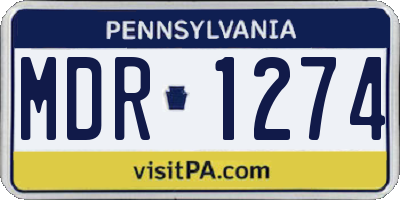 PA license plate MDR1274