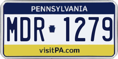 PA license plate MDR1279