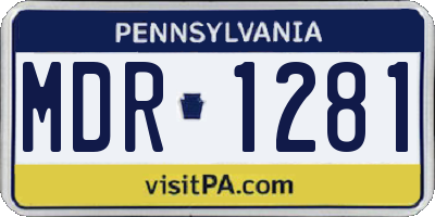 PA license plate MDR1281