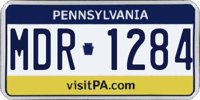 PA license plate MDR1284