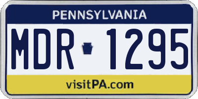 PA license plate MDR1295