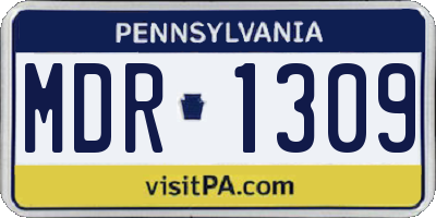 PA license plate MDR1309