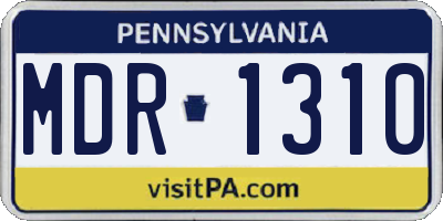 PA license plate MDR1310