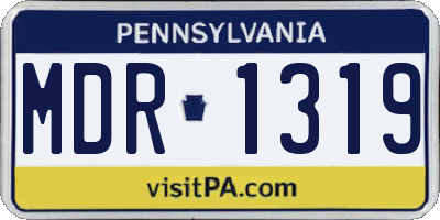 PA license plate MDR1319