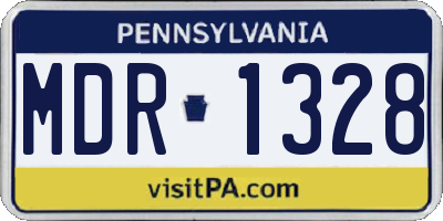 PA license plate MDR1328