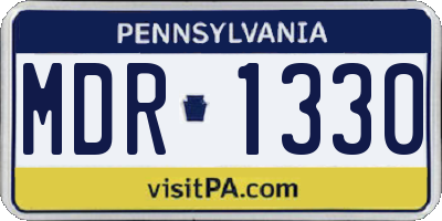 PA license plate MDR1330