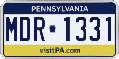 PA license plate MDR1331