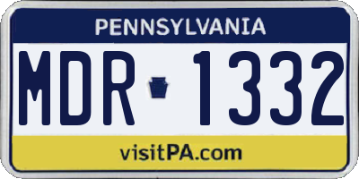 PA license plate MDR1332
