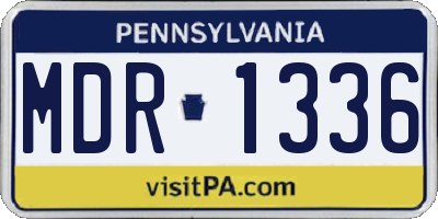 PA license plate MDR1336