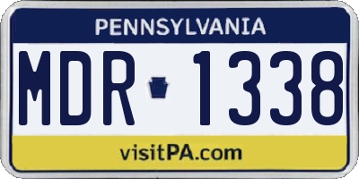 PA license plate MDR1338
