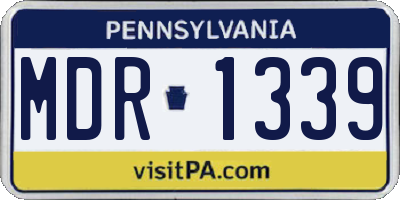 PA license plate MDR1339