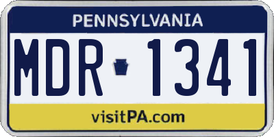 PA license plate MDR1341