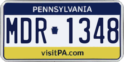 PA license plate MDR1348