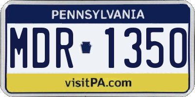 PA license plate MDR1350