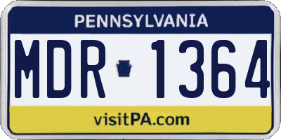 PA license plate MDR1364