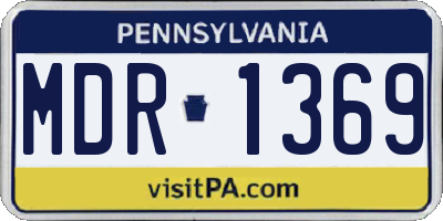 PA license plate MDR1369