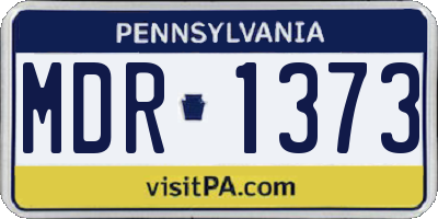 PA license plate MDR1373