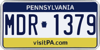 PA license plate MDR1379
