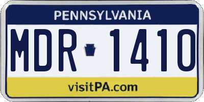 PA license plate MDR1410