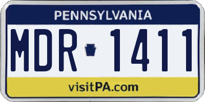 PA license plate MDR1411