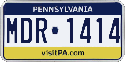 PA license plate MDR1414
