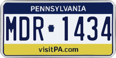PA license plate MDR1434