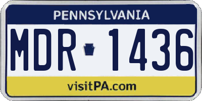 PA license plate MDR1436