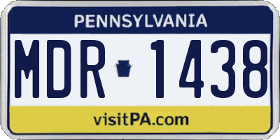 PA license plate MDR1438