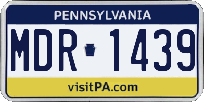 PA license plate MDR1439