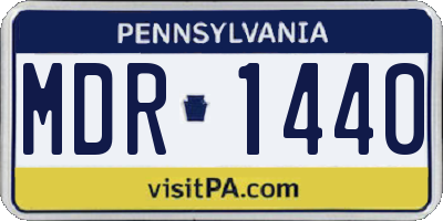 PA license plate MDR1440