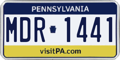 PA license plate MDR1441