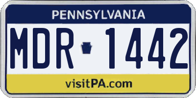 PA license plate MDR1442