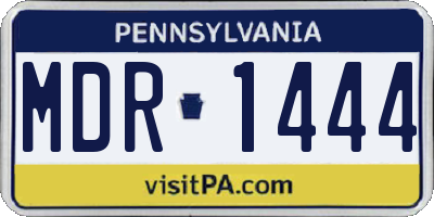 PA license plate MDR1444