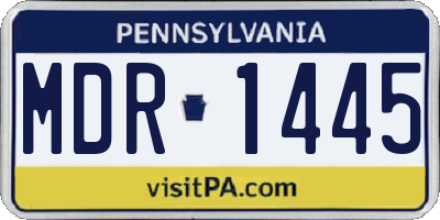 PA license plate MDR1445