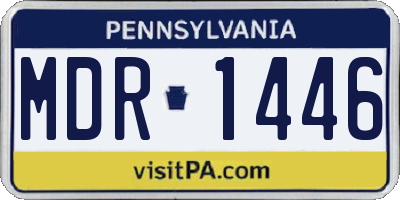 PA license plate MDR1446