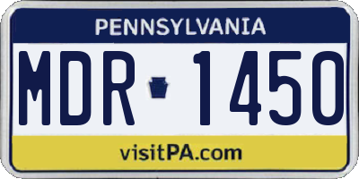 PA license plate MDR1450
