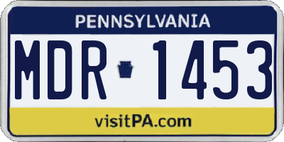 PA license plate MDR1453