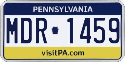 PA license plate MDR1459
