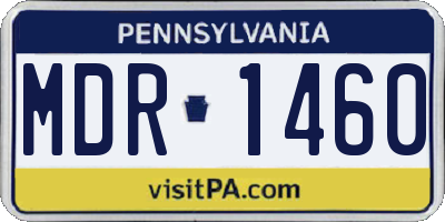 PA license plate MDR1460