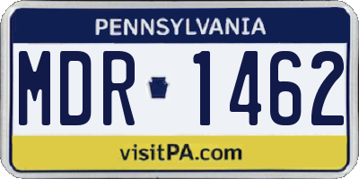 PA license plate MDR1462