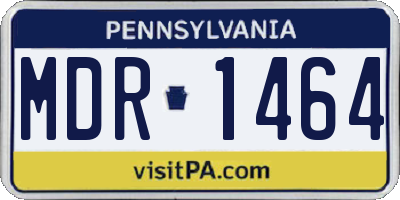 PA license plate MDR1464