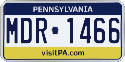 PA license plate MDR1466